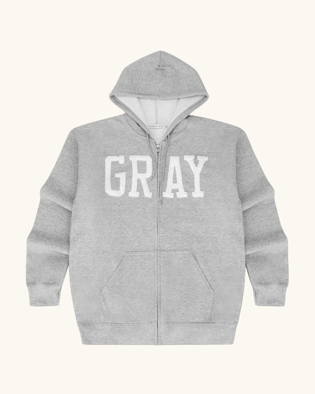 White GRAY Zip Up Set