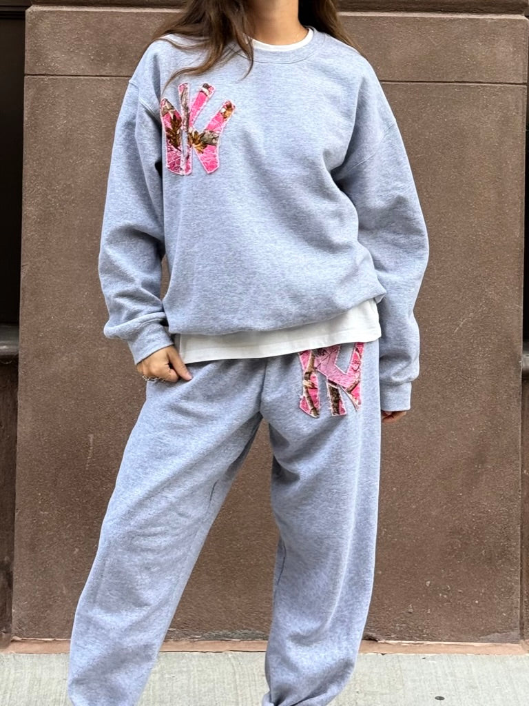 Pink Camo NY Sweat Set
