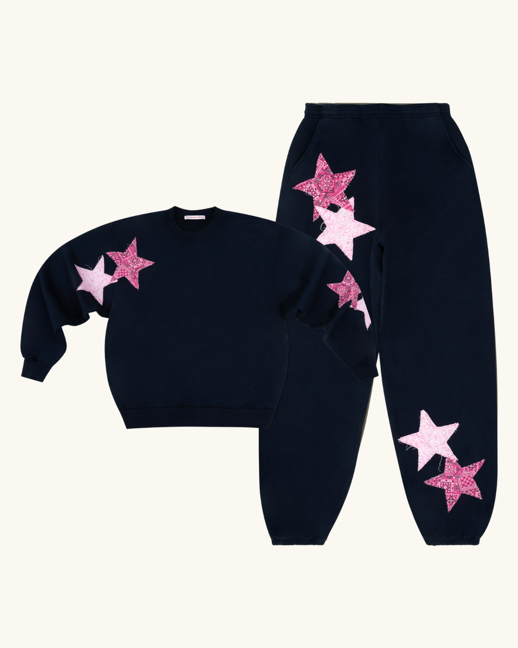 Navy & Pink Bandana Star Set