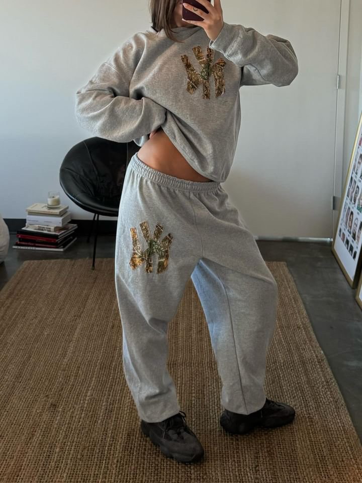 Light Gray NY Camo Sweat Set