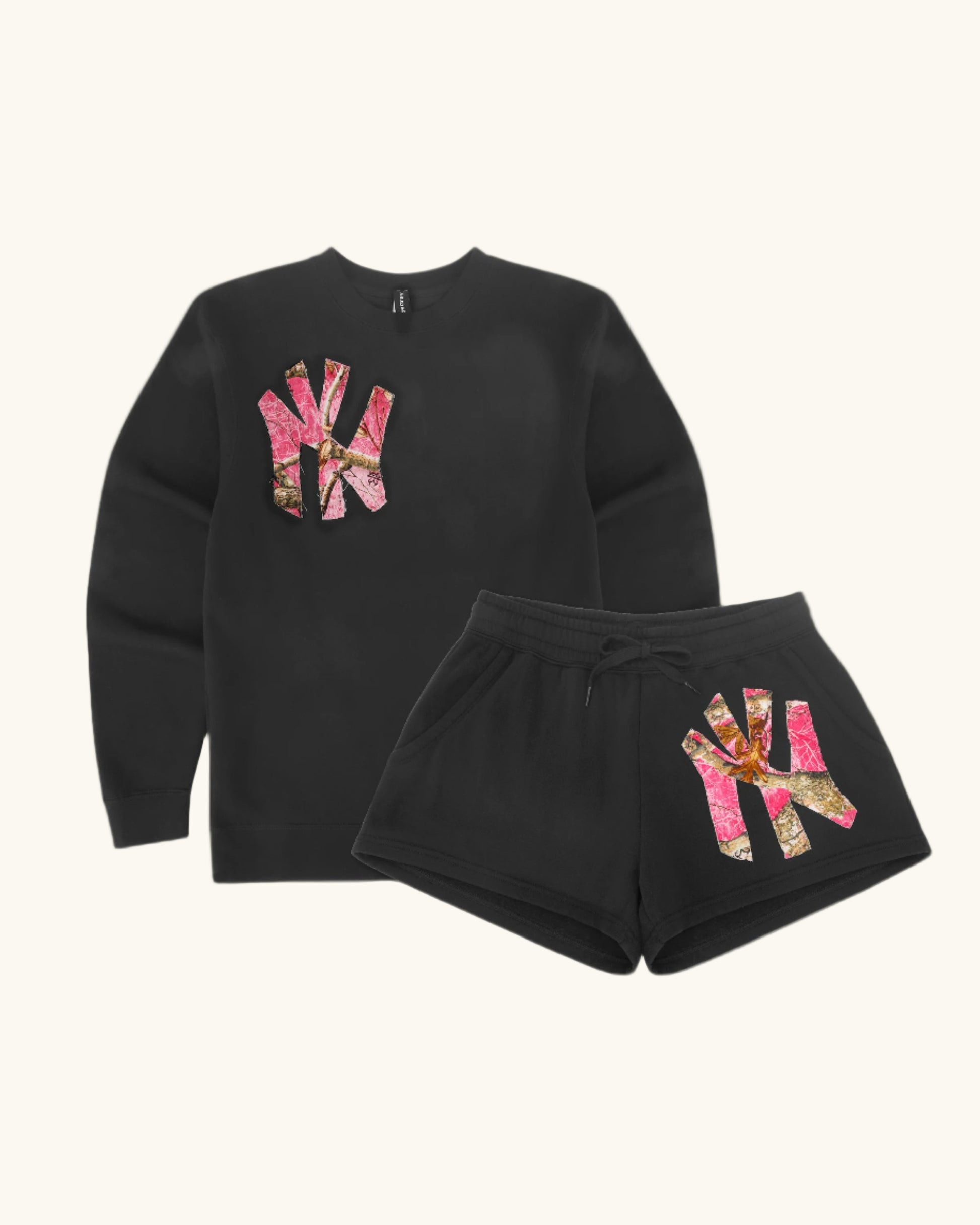 Pink Camo NY Short Set
