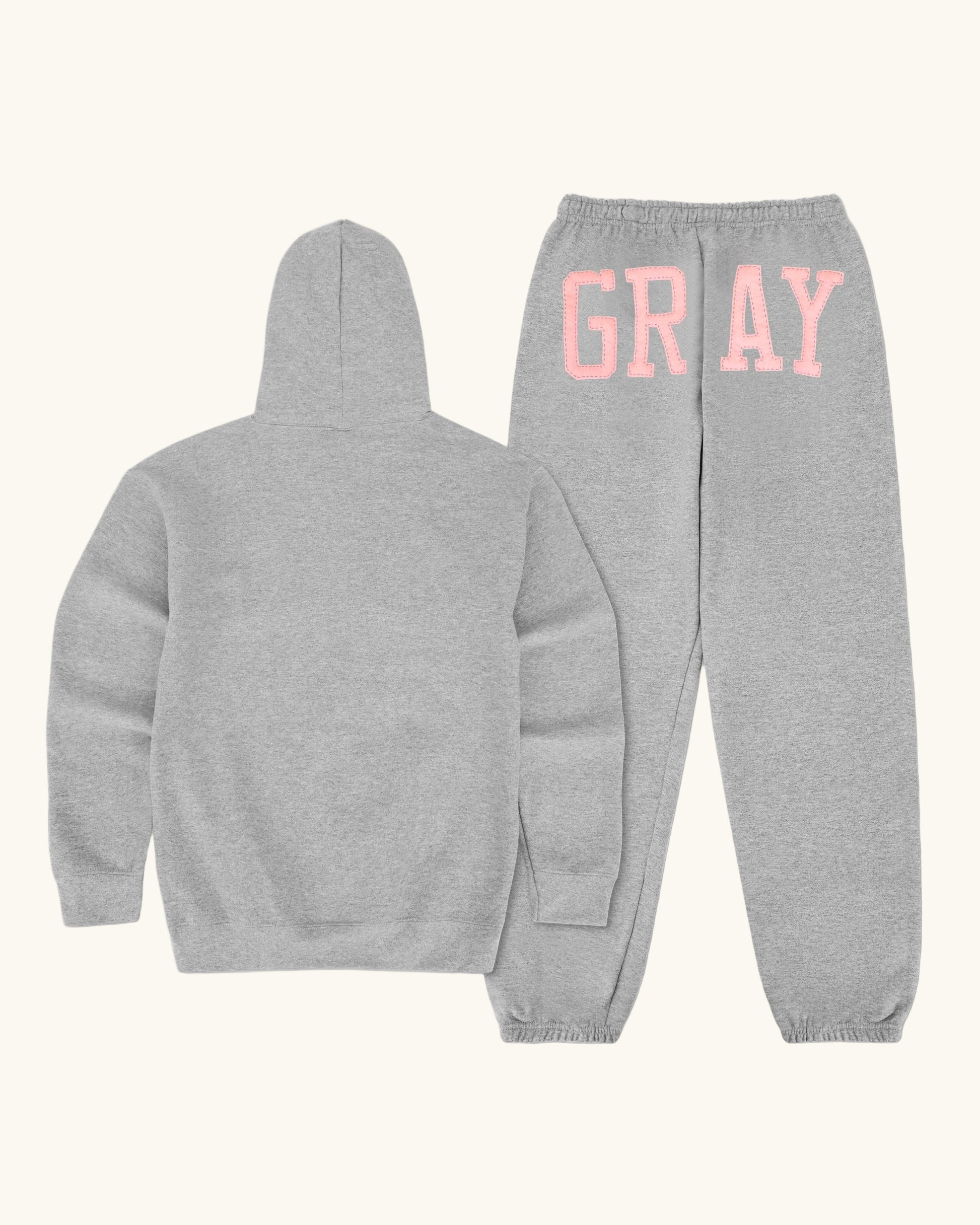 Light Pink GRAY Zip Up Set