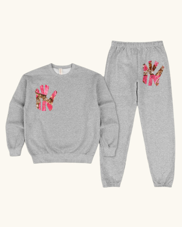 Pink Camo NY Sweat Set
