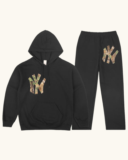 Black NY Hoodie Set