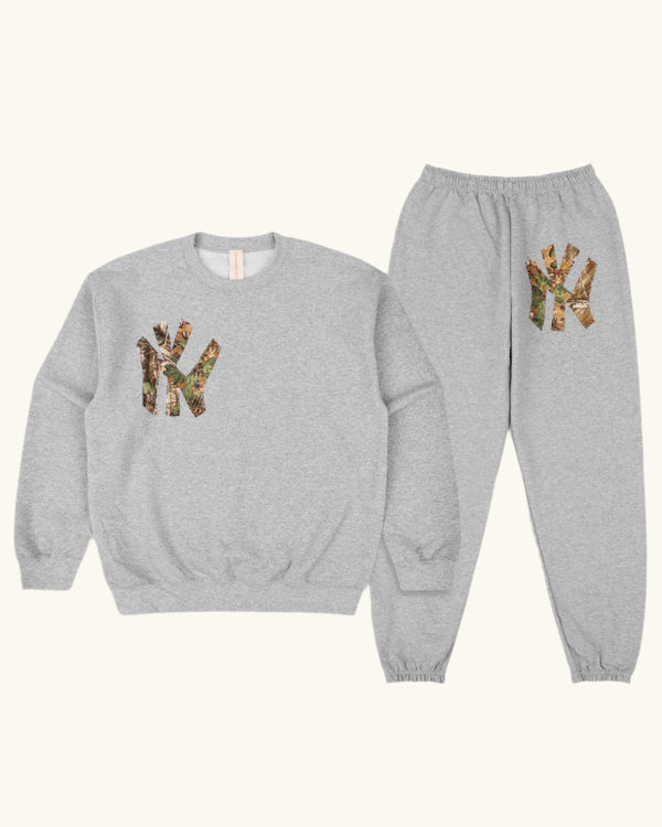 Light Gray NY Camo Sweat Set