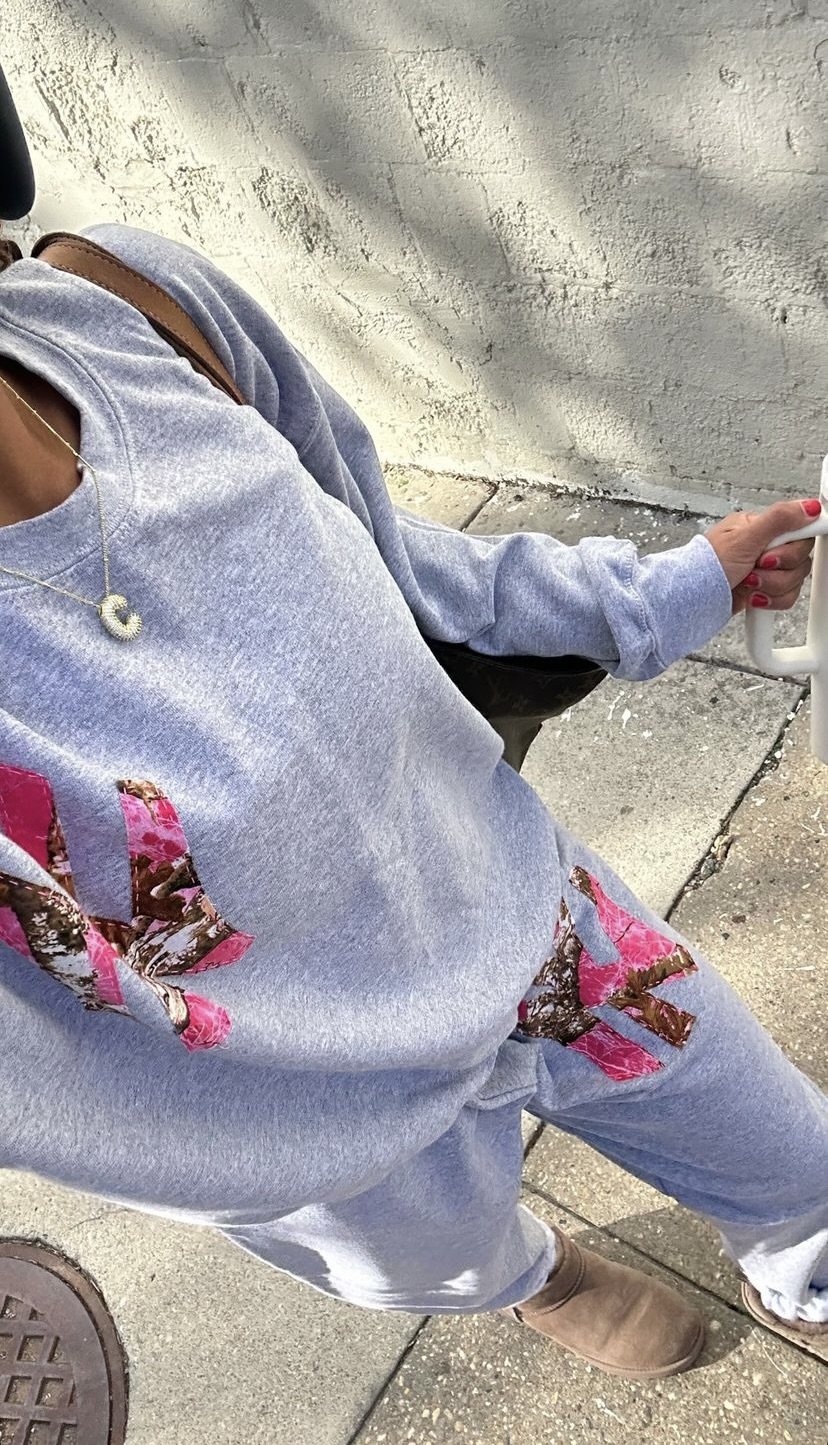 Pink Camo NY Sweat Set