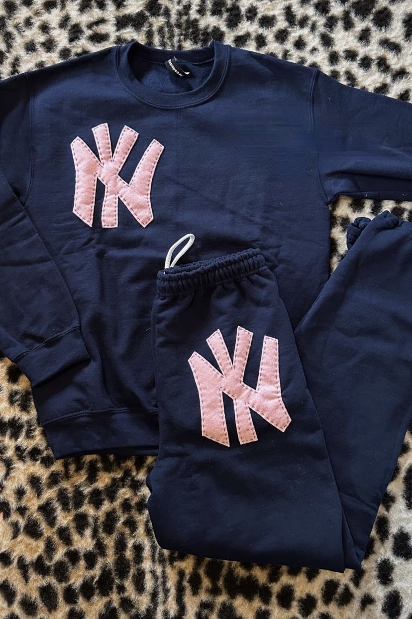 Navy and Pink NY Set