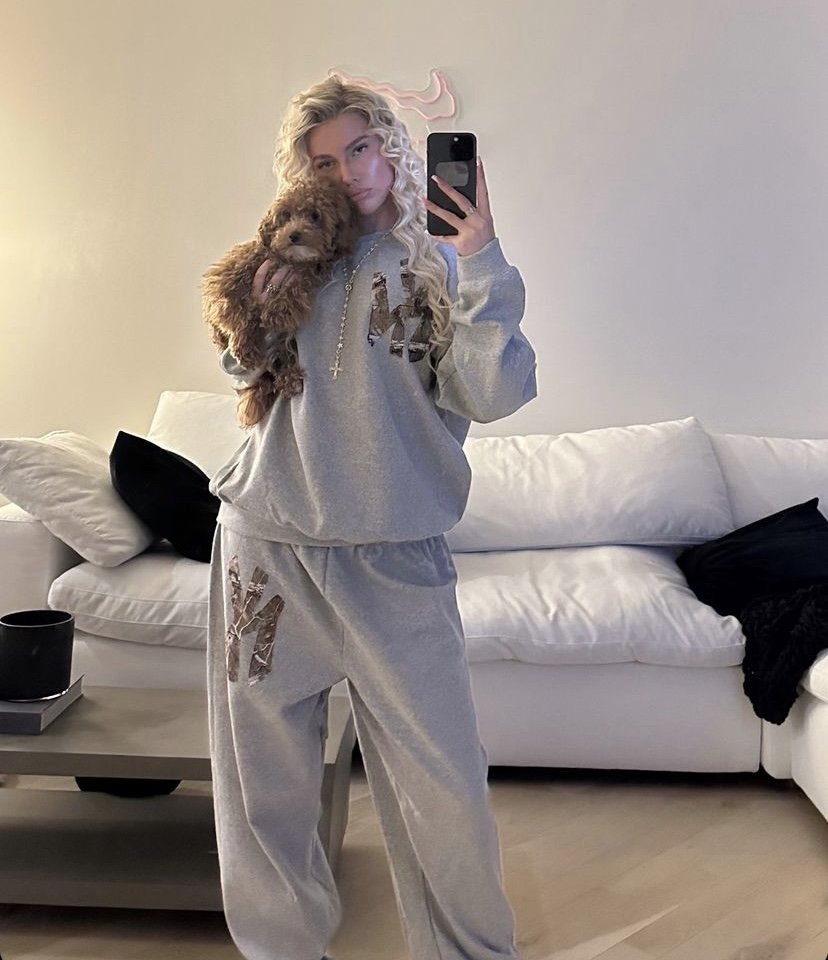 Light Gray NY Camo Sweat Set