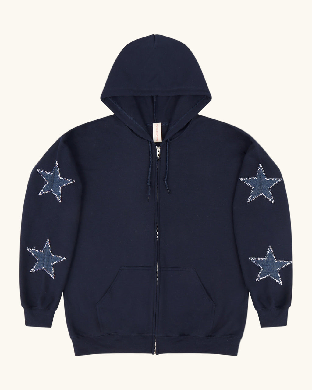 Navy Denim Star Zip Up Set