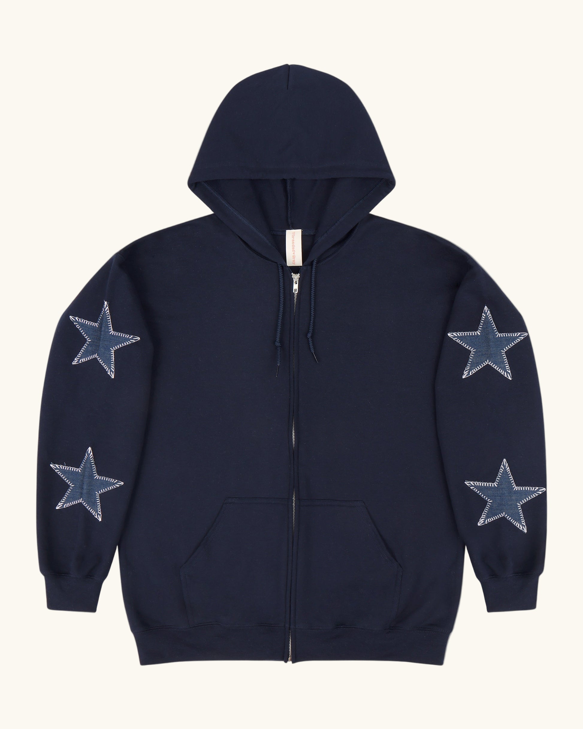 Navy Denim Star Zip Up Set