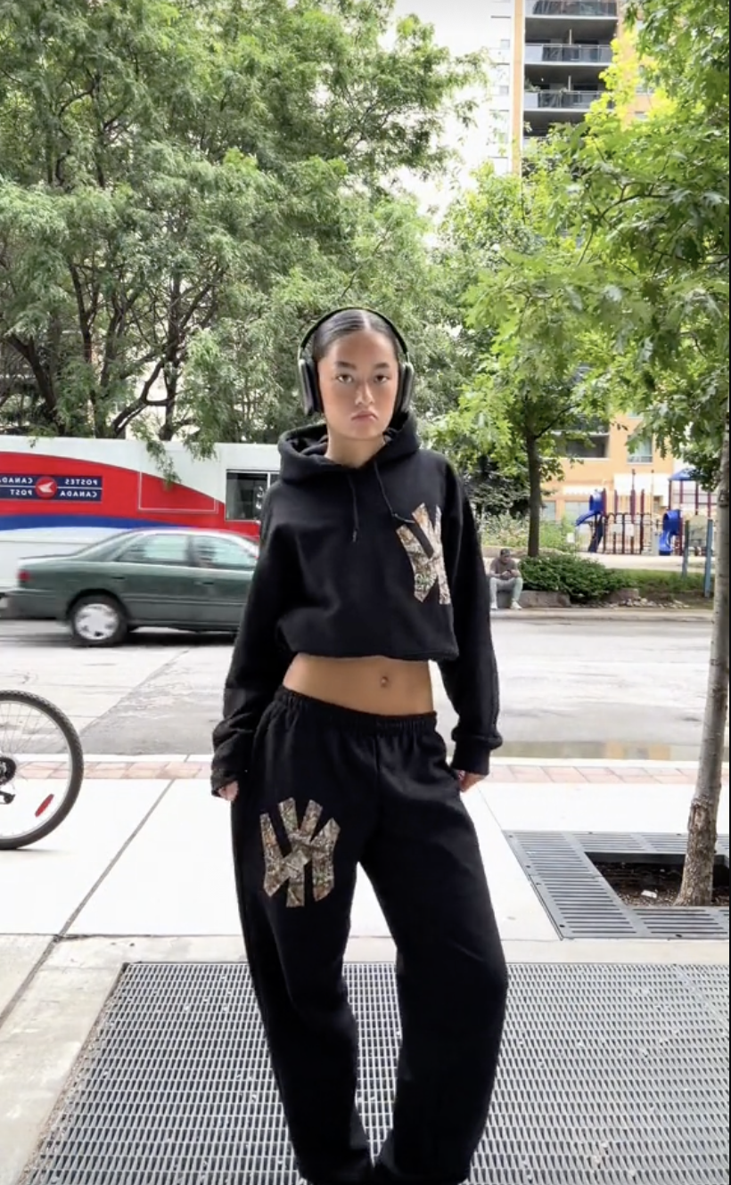 Black NY Hoodie Set