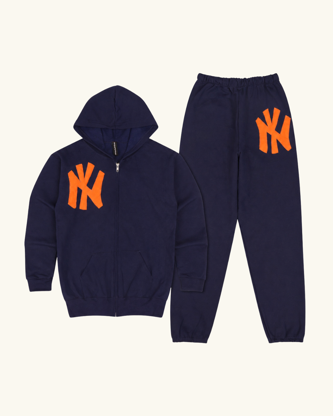 Orange & Navy NY Zip Up Set
