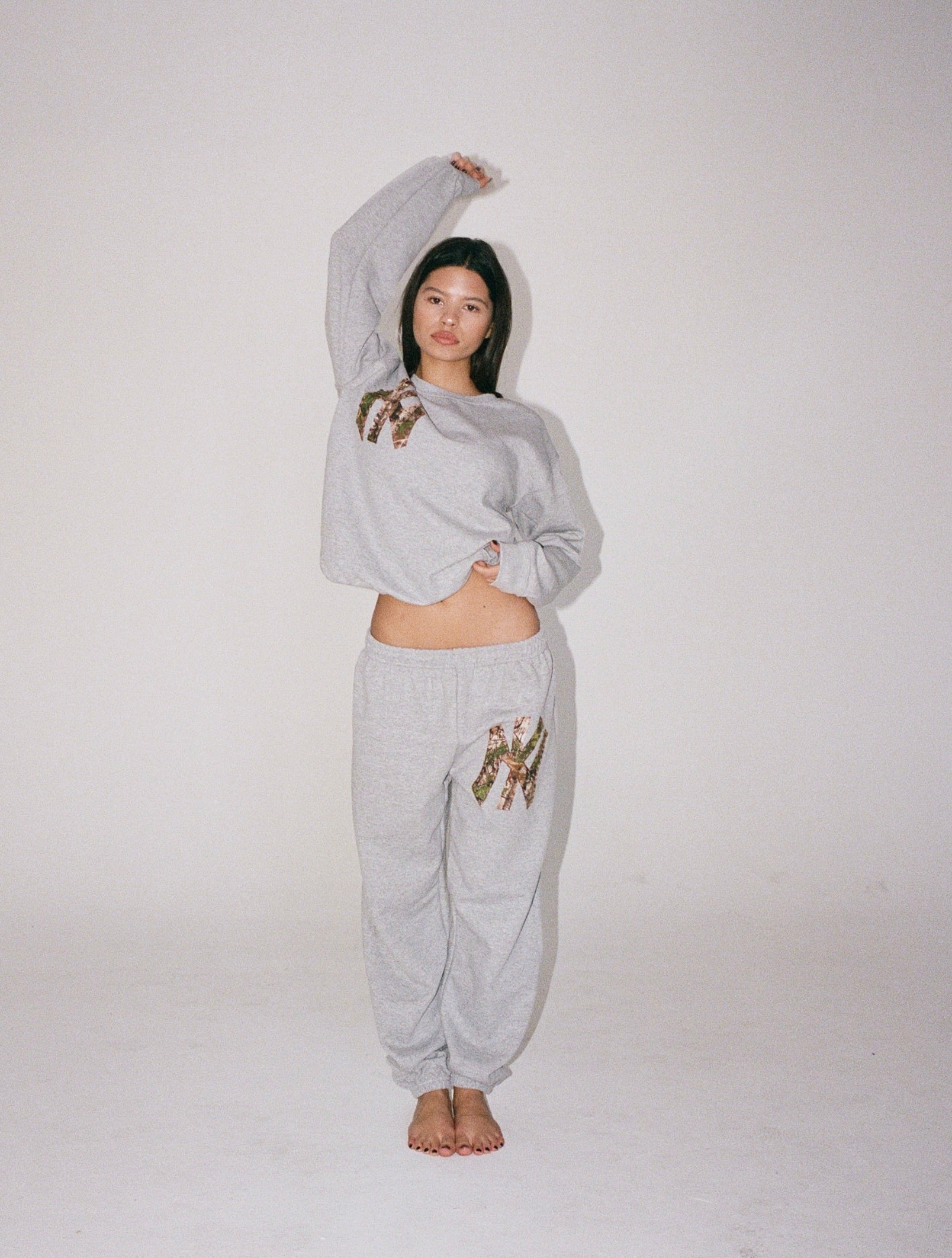 Light Gray NY Camo Sweat Set