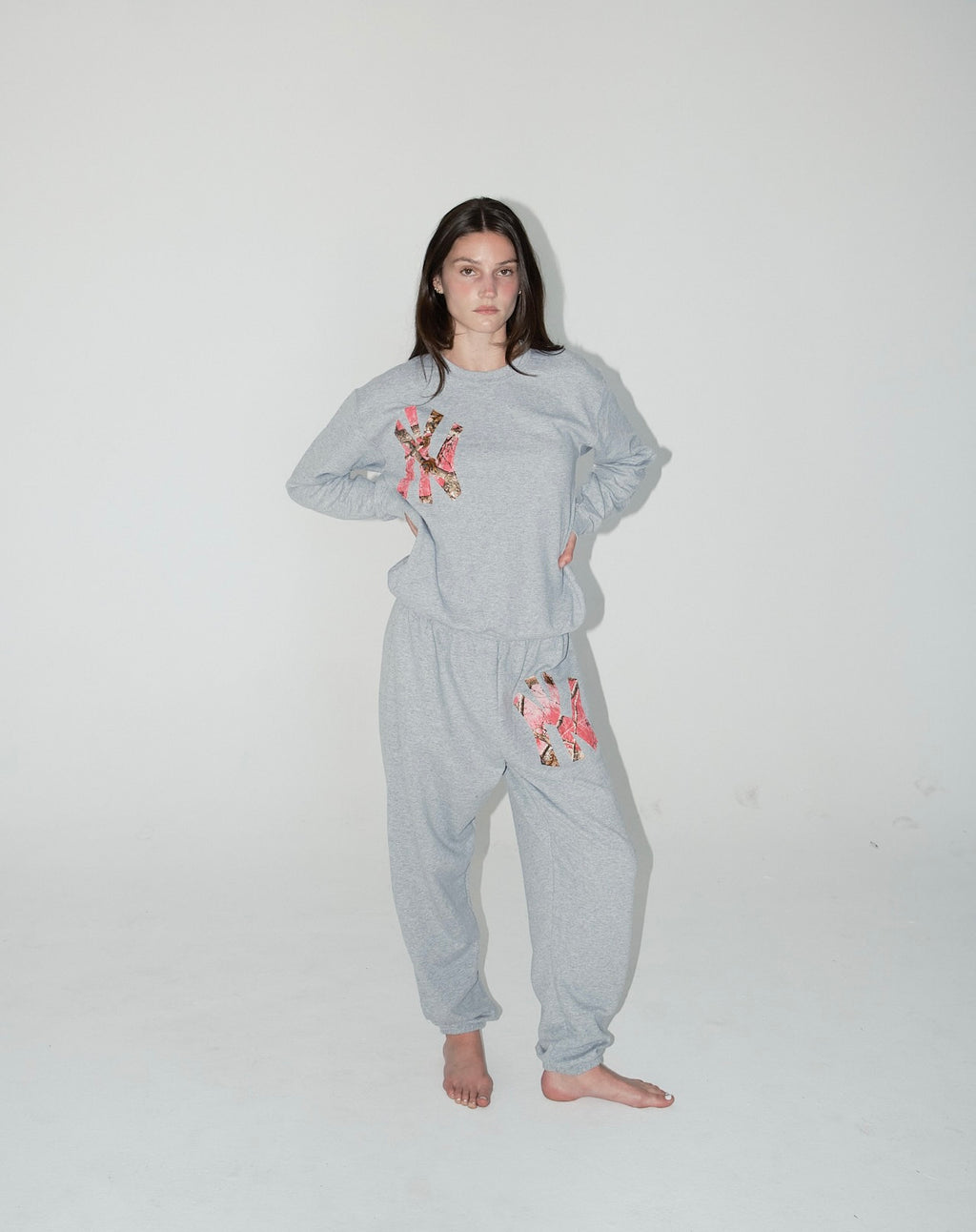 Pink Camo NY Sweat Set
