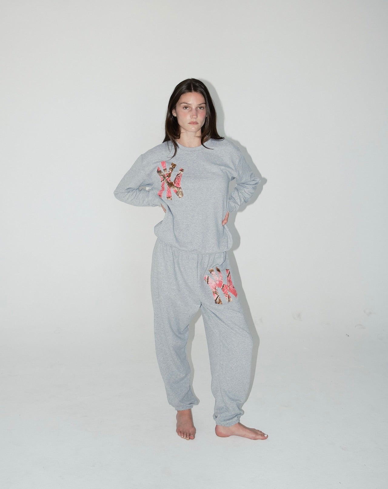 Pink Camo NY Sweat Set